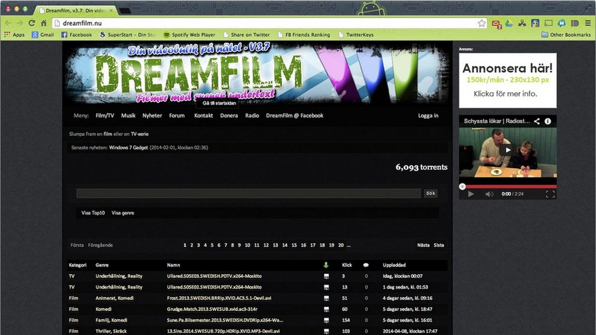Rättighetsalliansen liknar Dreamfilm.nu vid ett Pirate Bay i miniformat.